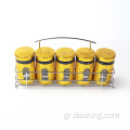 Deluxe Tuhao Gold Five Piece Seasoning Gath Set, Αλάτι και Pepper Jars χωρητικότητα 150ml